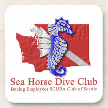 Portas copos de logotipo do SeaHorses Divie Club