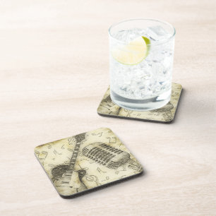 Porta-copo Portas copos de Microfone de Violão Vintage