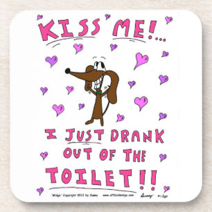 Porta-copo Portas copos de Midge "KISS ME" - Conjunto 6
