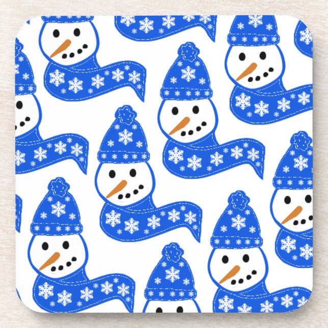 Porta-copo Portas copos de Natal de Snowman (Frente)
