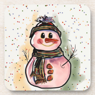 Porta-copo Portas copos de Natal Snowman
