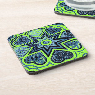 Porta-copo portas copos de 'Neon Green & Blue Love'