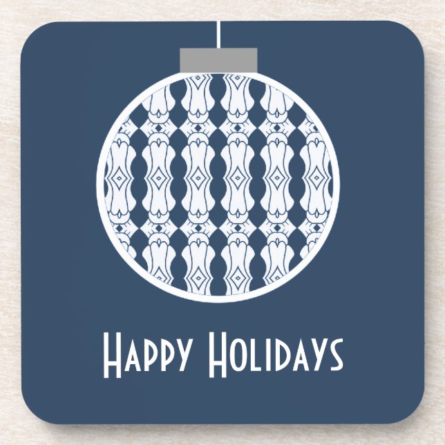 Porta-copo Portas copos de ornamento de Deco de Arte Azul (Frente)