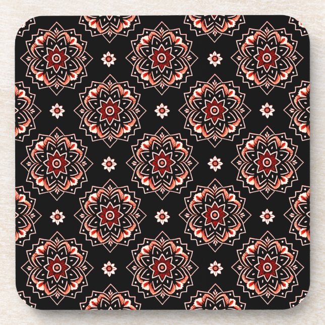 Porta-copo Portas copos de Padrão Floral Mandala Boho - Conju (Frente)