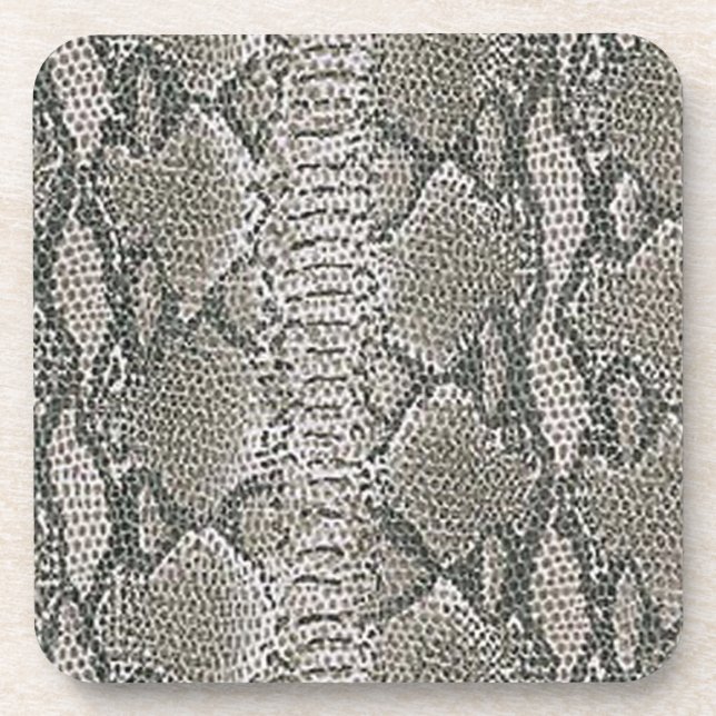 Porta-copo Portas copos de Pele Cobra Silver (Frente)
