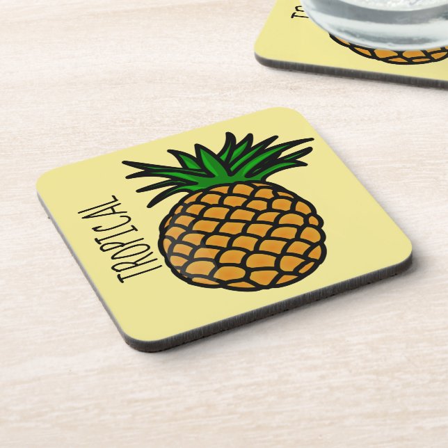 Porta-copo Portas copos de plástico de ananás tropical com ro (Left Side)