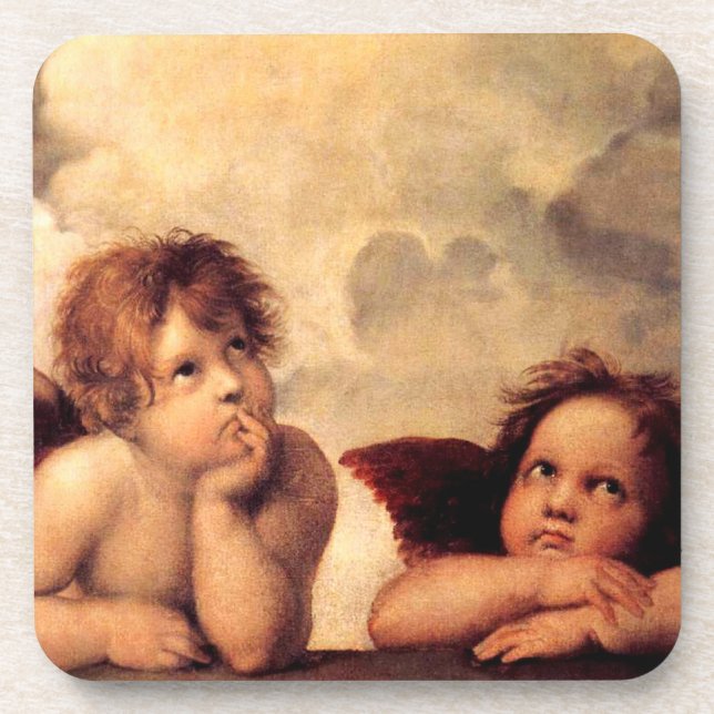 Porta-copo Portas copos de Sistine Madonna dos querubins de (Frente)