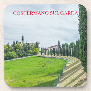 Porta-copo Portas copos de visão da igreja da aldeia italiana