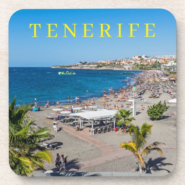 Porta-copo Portas copos de visão de praia em Tenerife (Frente)