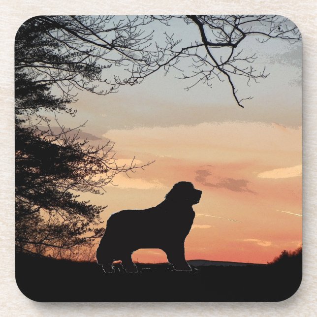 Porta-copo Portas copos do cão de Terra Nova (Frente)