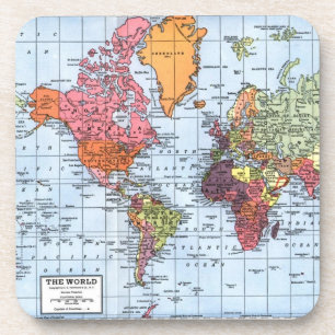 Porta-copo Portas copos do mapa do mundo