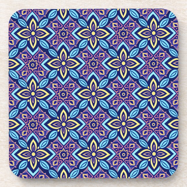 Porta-copo Portas copos Geométricas de Boho Vibrantes - Conju (Frente)