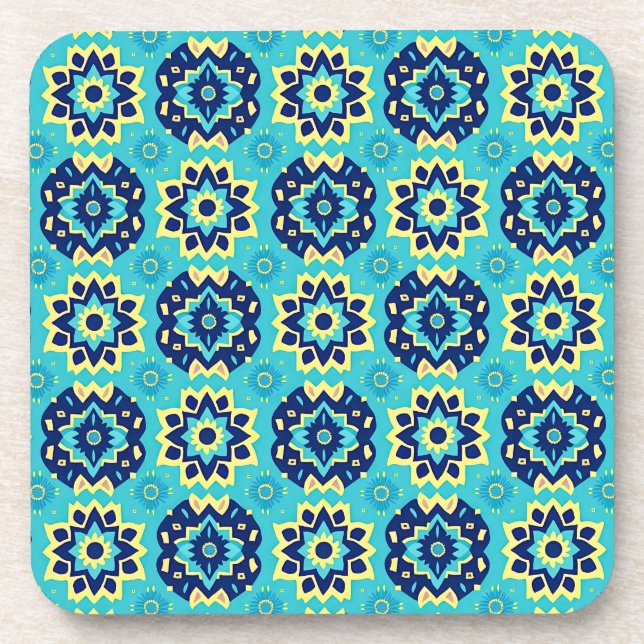 Porta-copo Portas copos Geométricas de Boho Vibrantes - Conju (Frente)