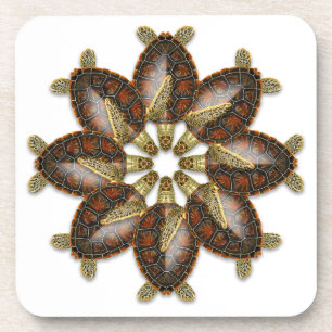 Porta-copo Portas copos Kaleidoscopic da tartaruga verde