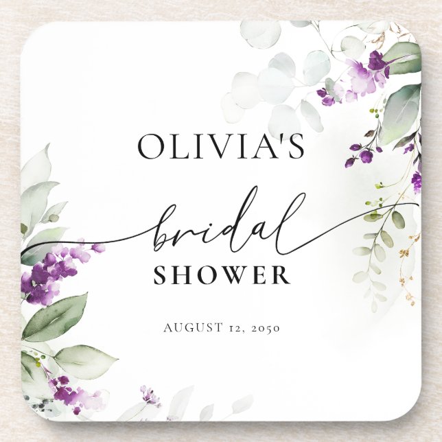 Porta-copo Portas copos Lavandas de Chá de panela verde-roxa (Frente)