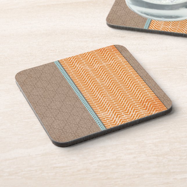 Porta-copo Portas copos Orange Chevrons (Left Side)