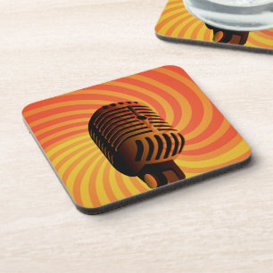 Porta-copo Portas copos personalizadas de microfone retrorref