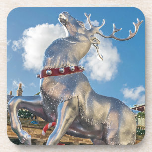 Porta-copo Portas copos quadradas gigantes de renas prateadas