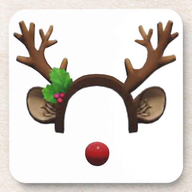 Porta-copo Portas copos Rudolph, Conjunto de Seis (Frente)