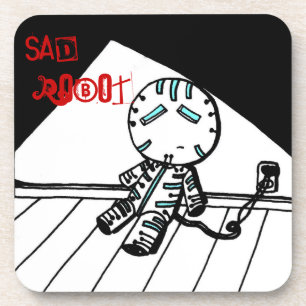 Porta-copo Portas copos Sad Robot - Conjunto 6