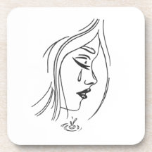 Portas copos tristes da menina