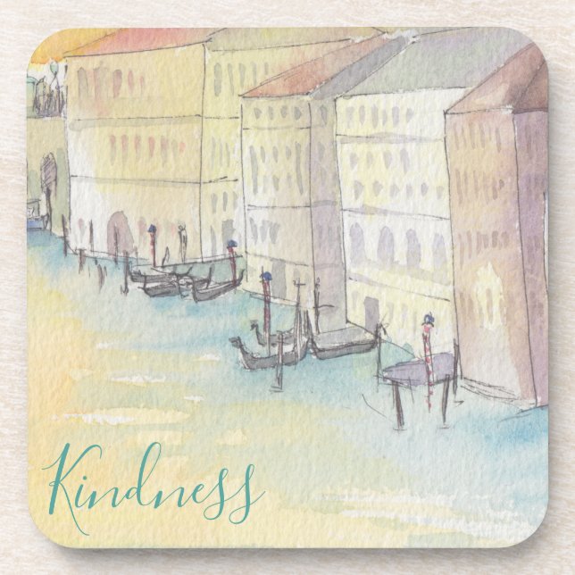 Porta-copo Portas copos "Venice Watercolor Sketch" (Frente)