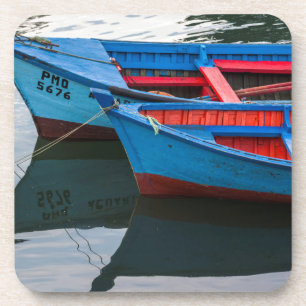 Porta-copo Porto de Angelmo, barcos de pesca.