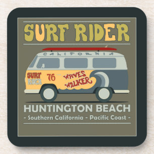 Porta-copo Poster de Huntington Beach do cavaleiro do surf