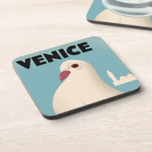 Porta-copo poster de viagens de Veneza com o Mouse Pad