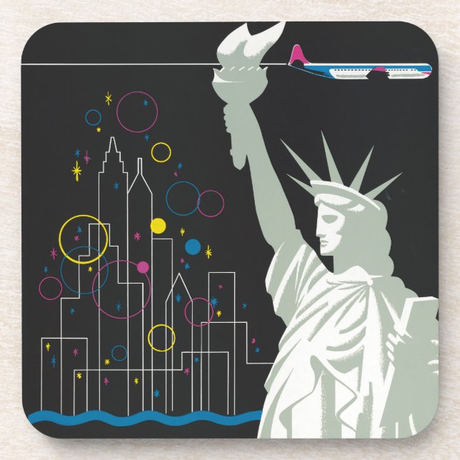 Porta-copo Poster de viagens Para Voar Northwest Airlines (Frente)