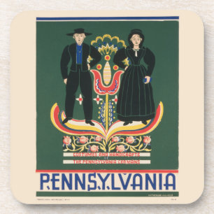 Porta-copo Poster De viagens vintage Para Lancaster County, P