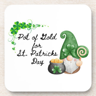 Porta-copo Pot of Gold for St Patricks Day on a 