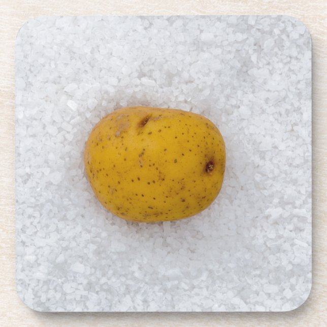 Porta-copo Potato macro as background with salt (Frente)