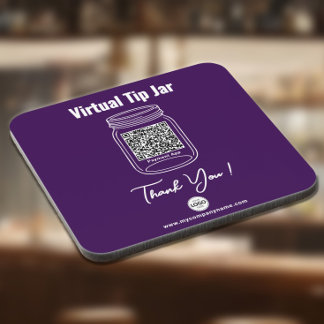 Porta-copo Pote de Gorjeta Virtual, App de Pagamento com Códi