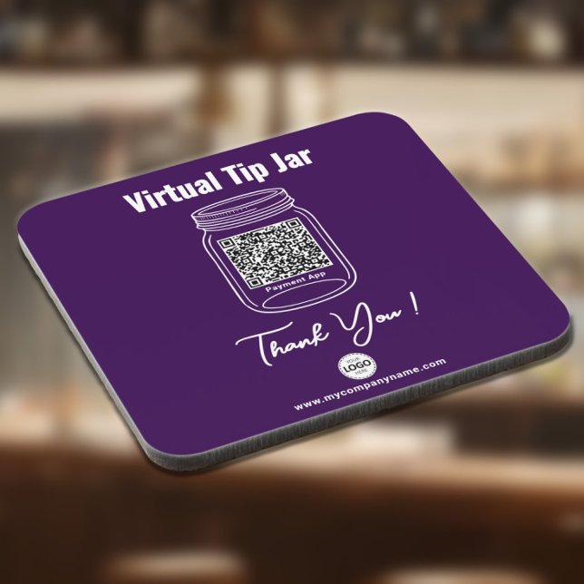 Porta-copo Pote de Gorjeta Virtual, App de Pagamento com Códi (Criador carregado)