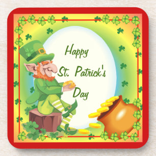 Porta-copo Pote de Ouro do Leprechaun Irlandês