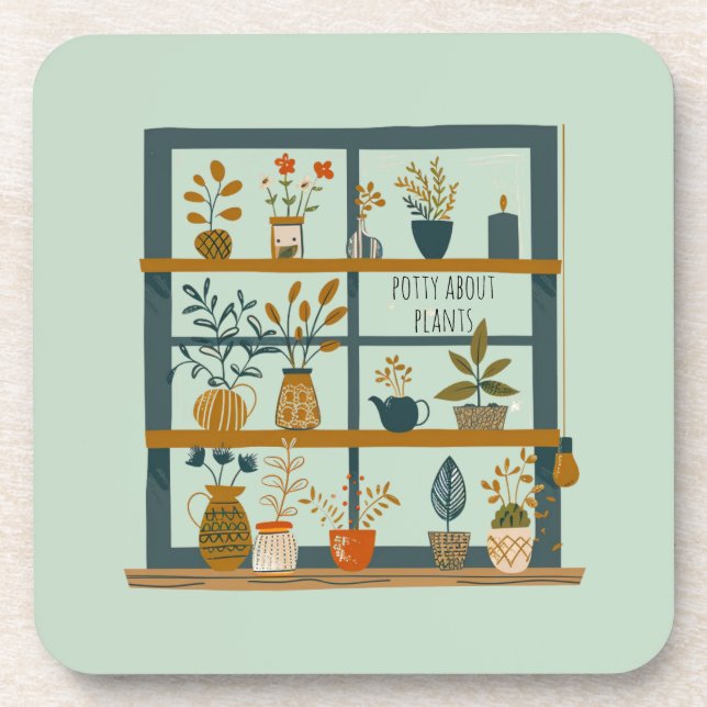 Porta-copo Potência Bonita Sobre Plantas (Frente)