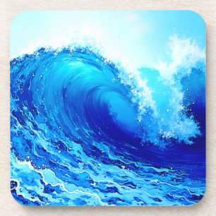 Porta-copo Potente Design de Onda Oceânica