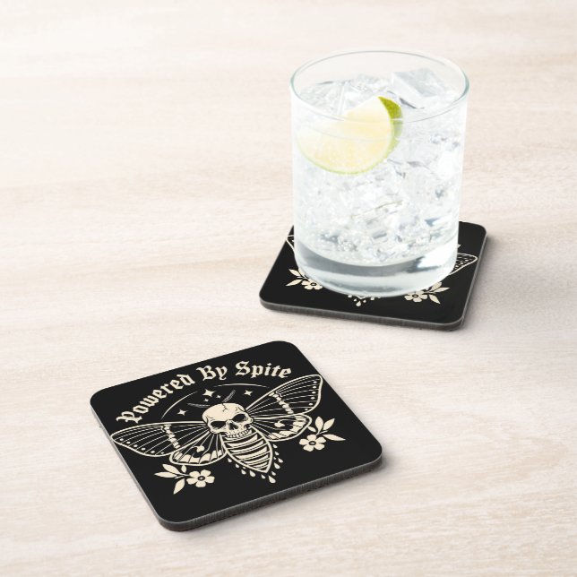 Porta-copo "Powered By Spite"  Drink Coaster (Lado Direito)
