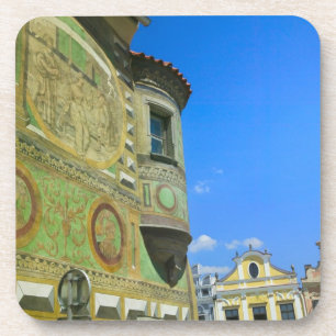 Porta-copo Praça da cidade velha rodeada pelo século XVI