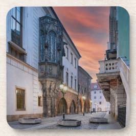 Porta-copo Prague Old Town Street Hard Plastic Coaster
