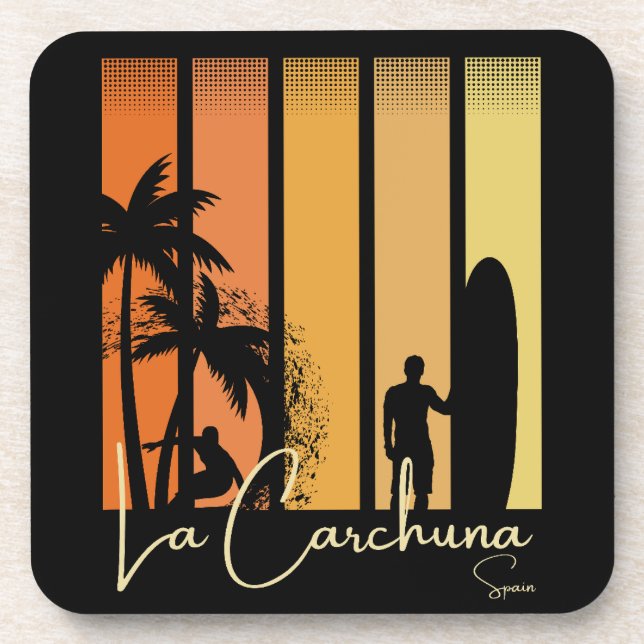Porta-copo Praia de Surf La Carchuna Espanha (Frente)