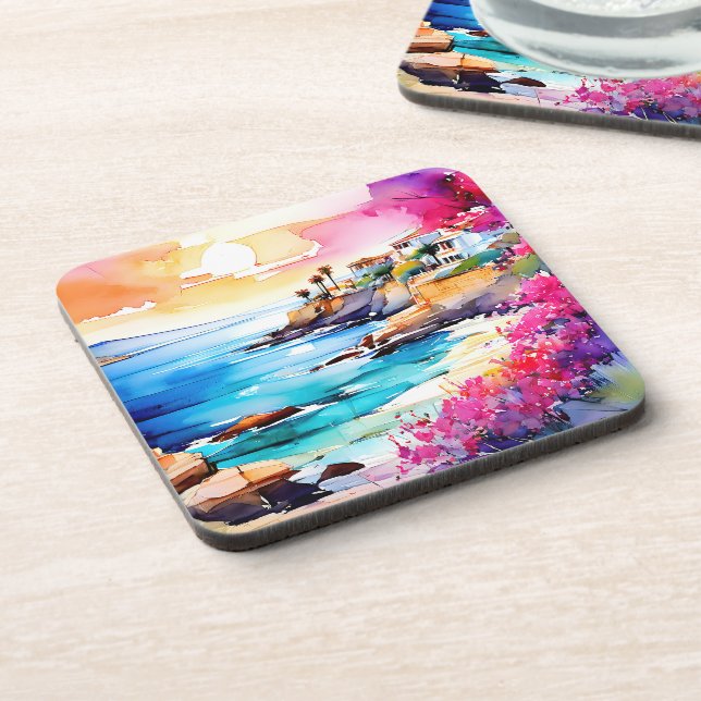 Porta-copo "Praia Secluída" (Left Side)