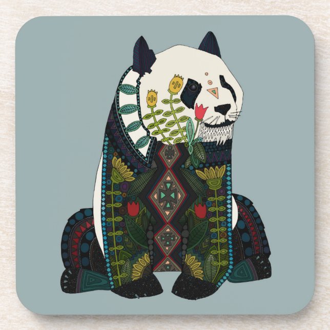 Porta-copo prata panda (Frente)