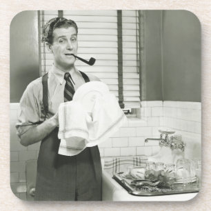 Porta-copo Pratos de lavagem do homem