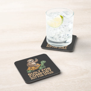 Porta-copo Preguiça Engraçada Montando Tartaruga