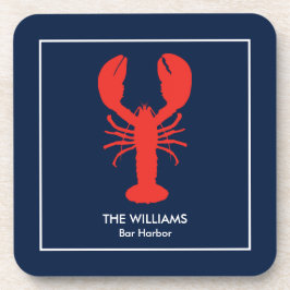 Porta-copo Preparado de lagosta Vermelha Personalizado - conj