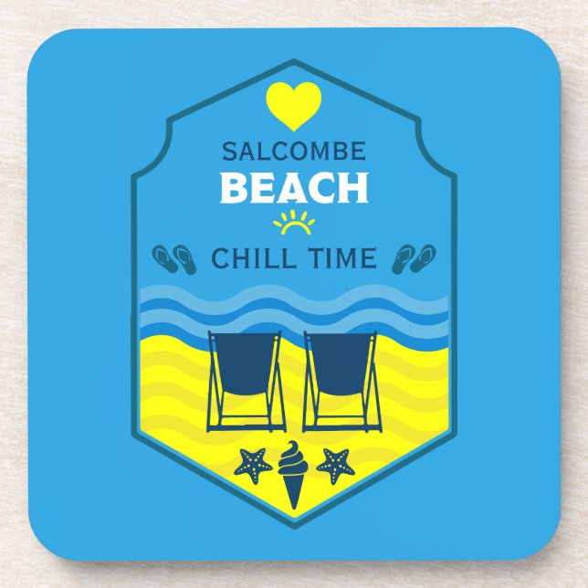 Porta-copo Presente britânico na praia (Frente)