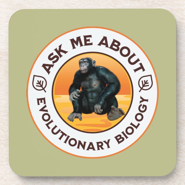 Porta-copo Presente de Humor de Evolução para Professor de Bi (Frente)