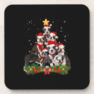 Porta-copo Presente de Natal de Boston Terrier Dog